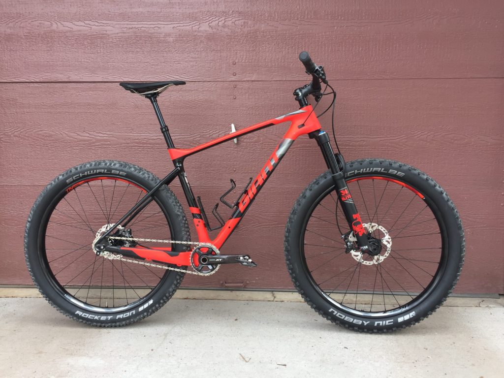 Giant XTC Advanced 27.5+- bikepacking gear