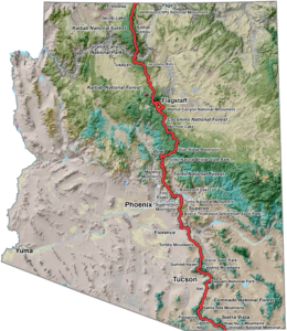 Arizona trail map - Arizona transportation guide - Arizona Trail Guide- aztr