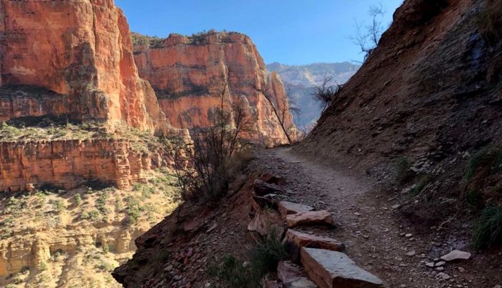 A section of the Arizona Trail in the Grand Canyon, a major challenge documented in the Arizona Trail Race Journal.