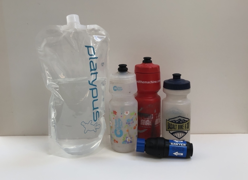 Water bottles - Platypus Platy - Sawyer Squeeze - Colorado Trail Resupply Guide