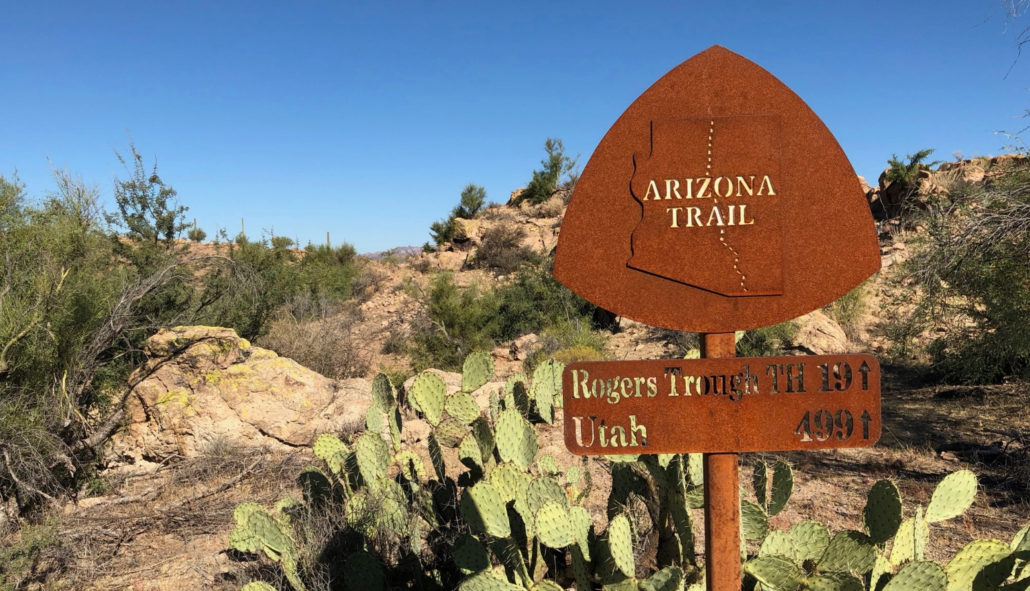 AZT sign - bikepacking lessons - Arizona Trail Guide - 2019 ARIZONA TRAIL RACE RIDER SURVEY