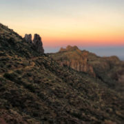 Sunrise on the Arizona Trail near Superior, AZ Best passages of the Arizona trail