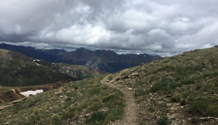 A stretch of high-country singletrack along the CTR, where having the right Colorado Trail Gear is essential for a successful bikepacking adventure.