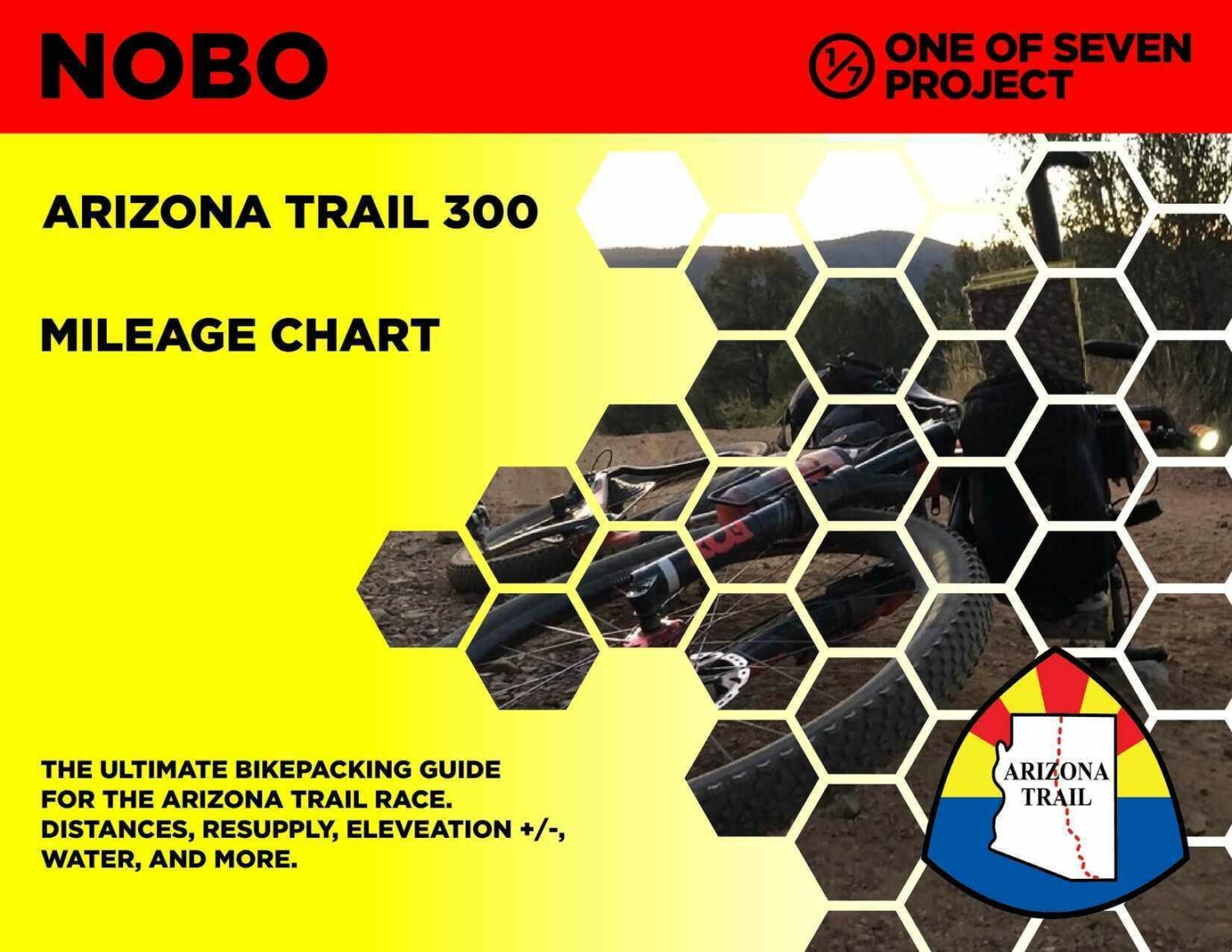 AZTR 300 NOBO Mileage Chart cover, bikepacking, guides, planning aids