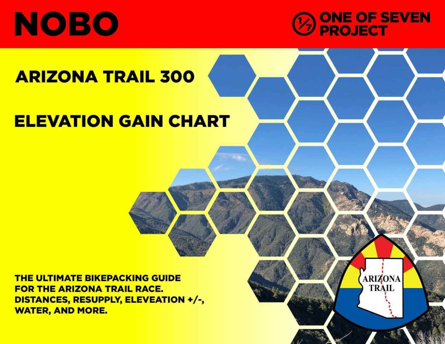 AZTR 300 NOBO Elevation Gain Chart cover, bikepacking, guides, planning aids