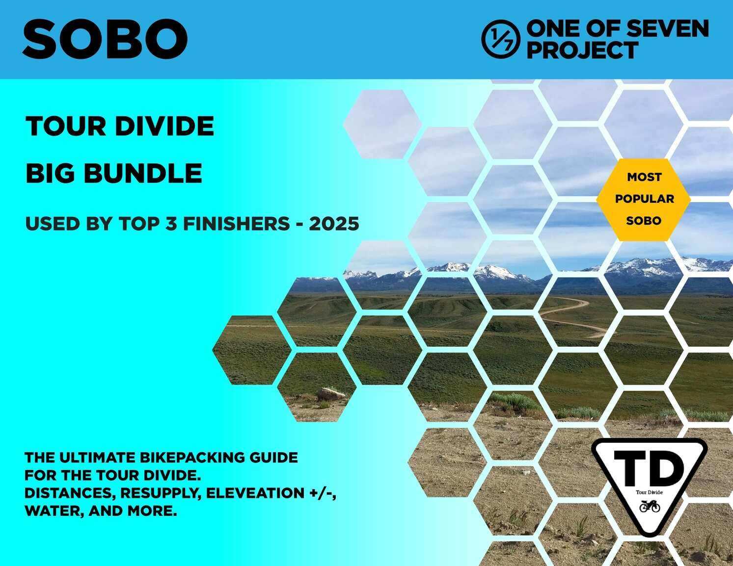 Cover Art for the One of Seven Project's Tour Divide SOBO Big Bundle Planning Aid
