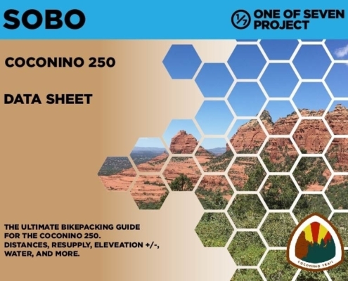 Data Sheet Cover- COCONINO 250 bikeepacking guide planning aids