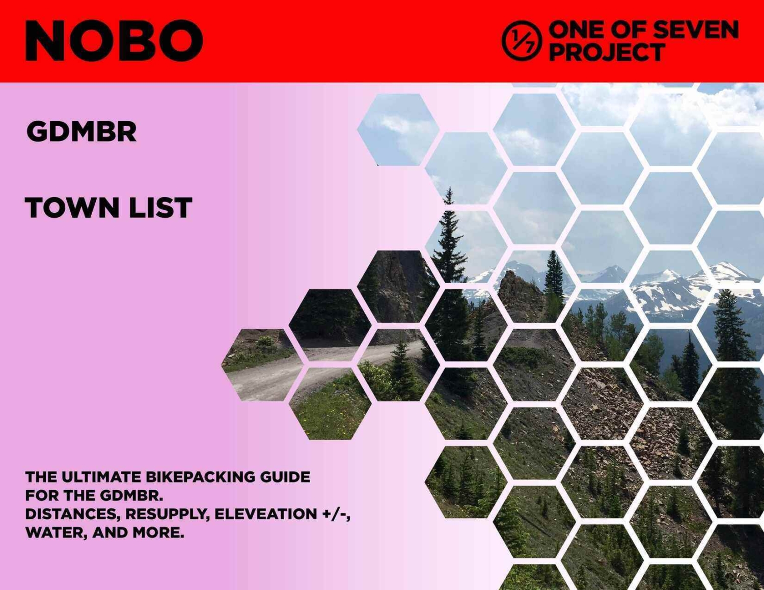 Cover image of the NOBO Town List from the GDMBR Planning Aids, designed for northbound riders on the Great Divide.