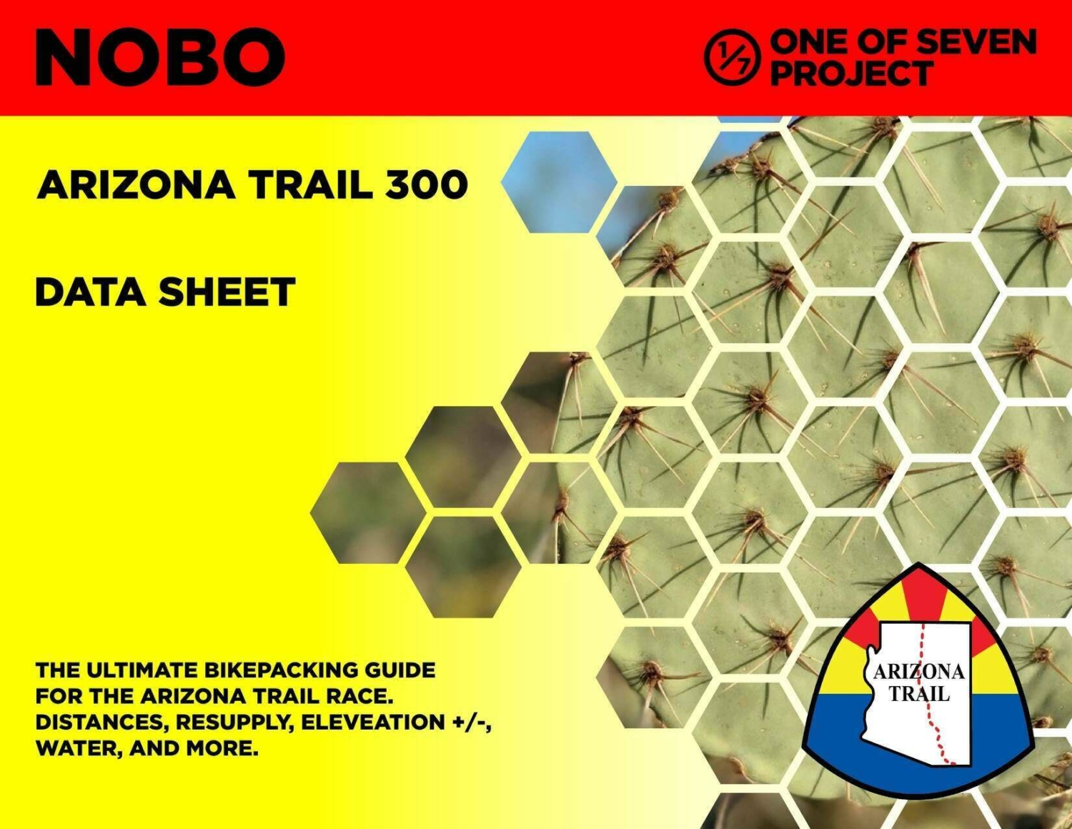 AZTR 300 NOBO Data Sheet cover, planning aid, bikepacking, guides