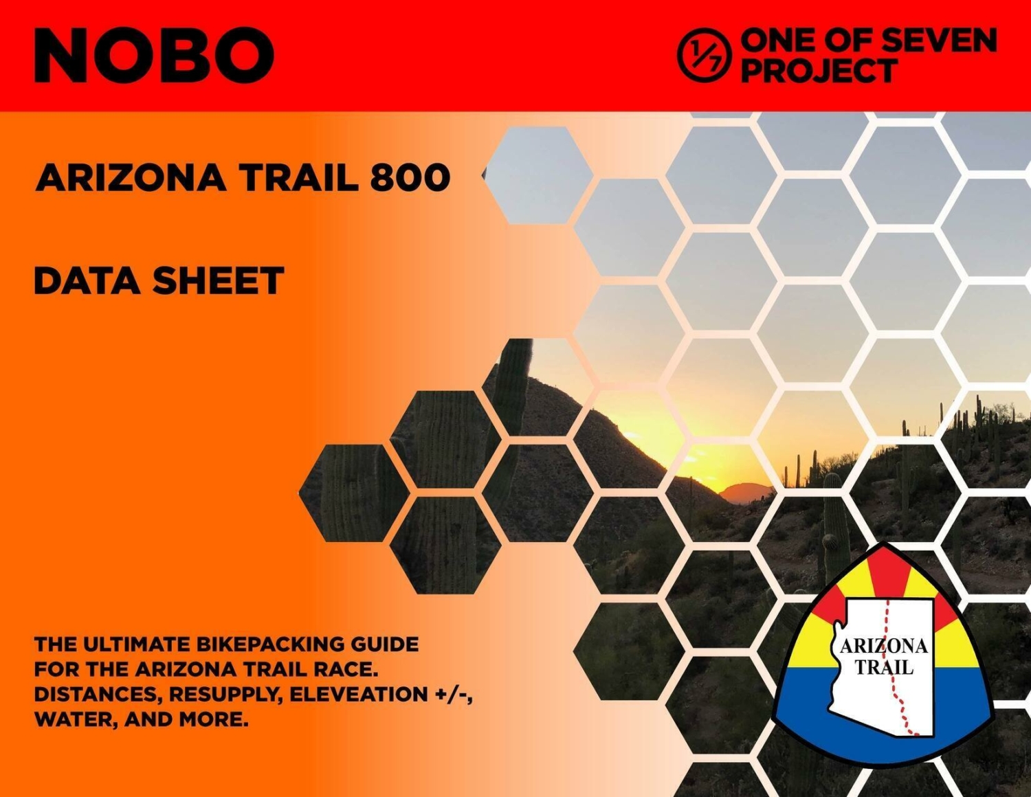AZTR 800 NOBO Data Sheet cover, planning aid, bikepacking, guides