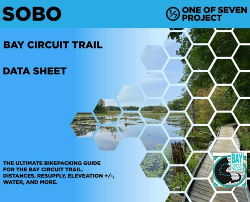 SOBO Data Sheet Cover- Bay Circuit Trail bikeepacking guide planning aids