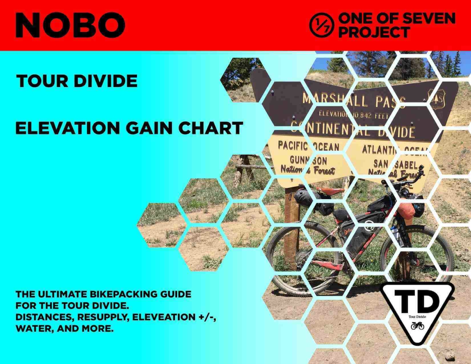 Tour Divide NOBO Elevation Gain Chart Cover bikepacking guides planning aids