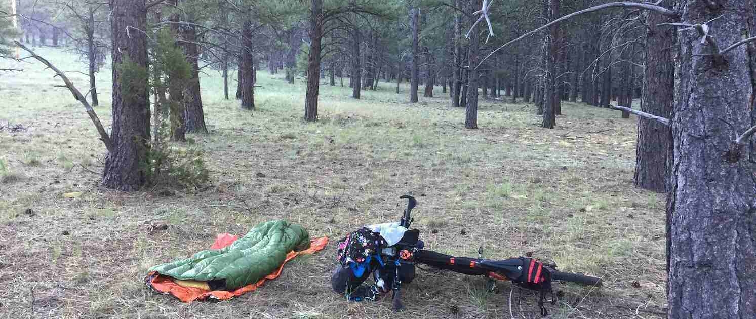 A cowboy camp on the Arizona Trail, capturing the experience of the race as documented in the Arizona Trail Race Journal.