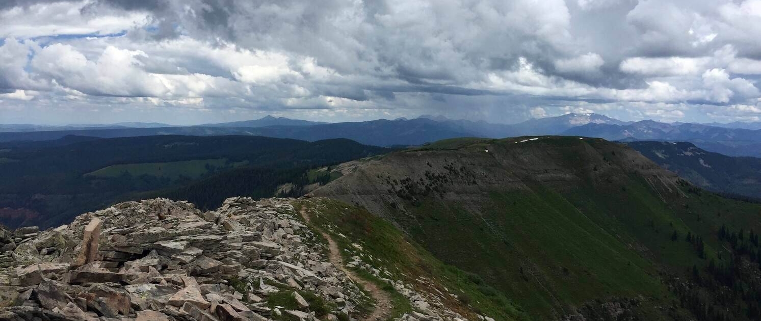 A stunning ridge line on the Colorado Trail, showcasing the rugged beauty of Bikepacking in the USA & Canada.